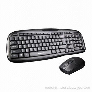 2.4GHz Splash-resistant Keyboard and Mouse Combo with Multimedia Laser Inscribed Letter
